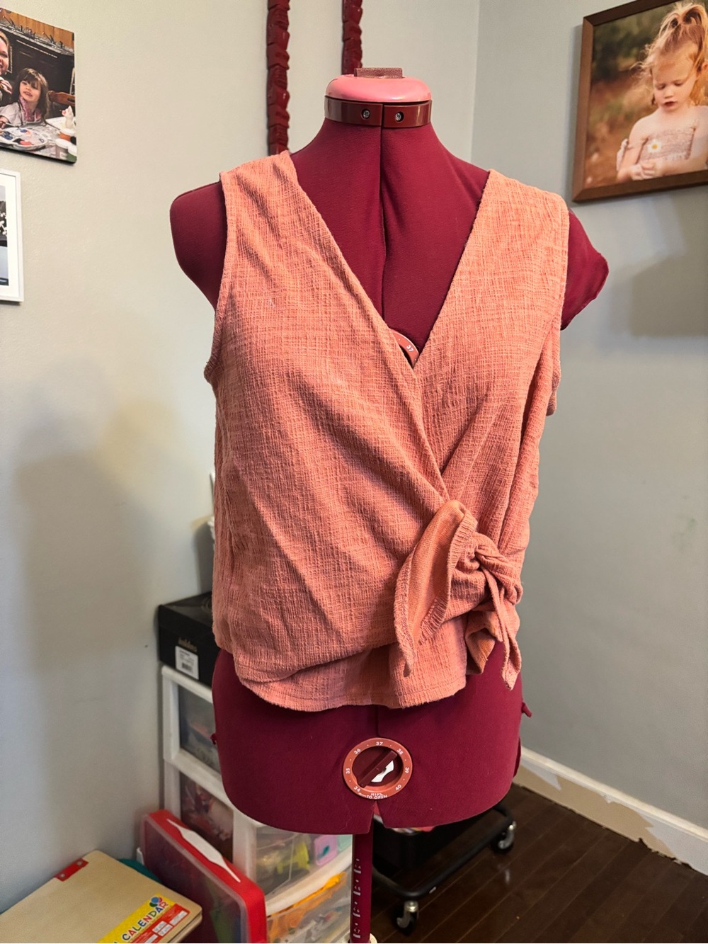 Madewell Coral Wrap Tie-Front Camisole